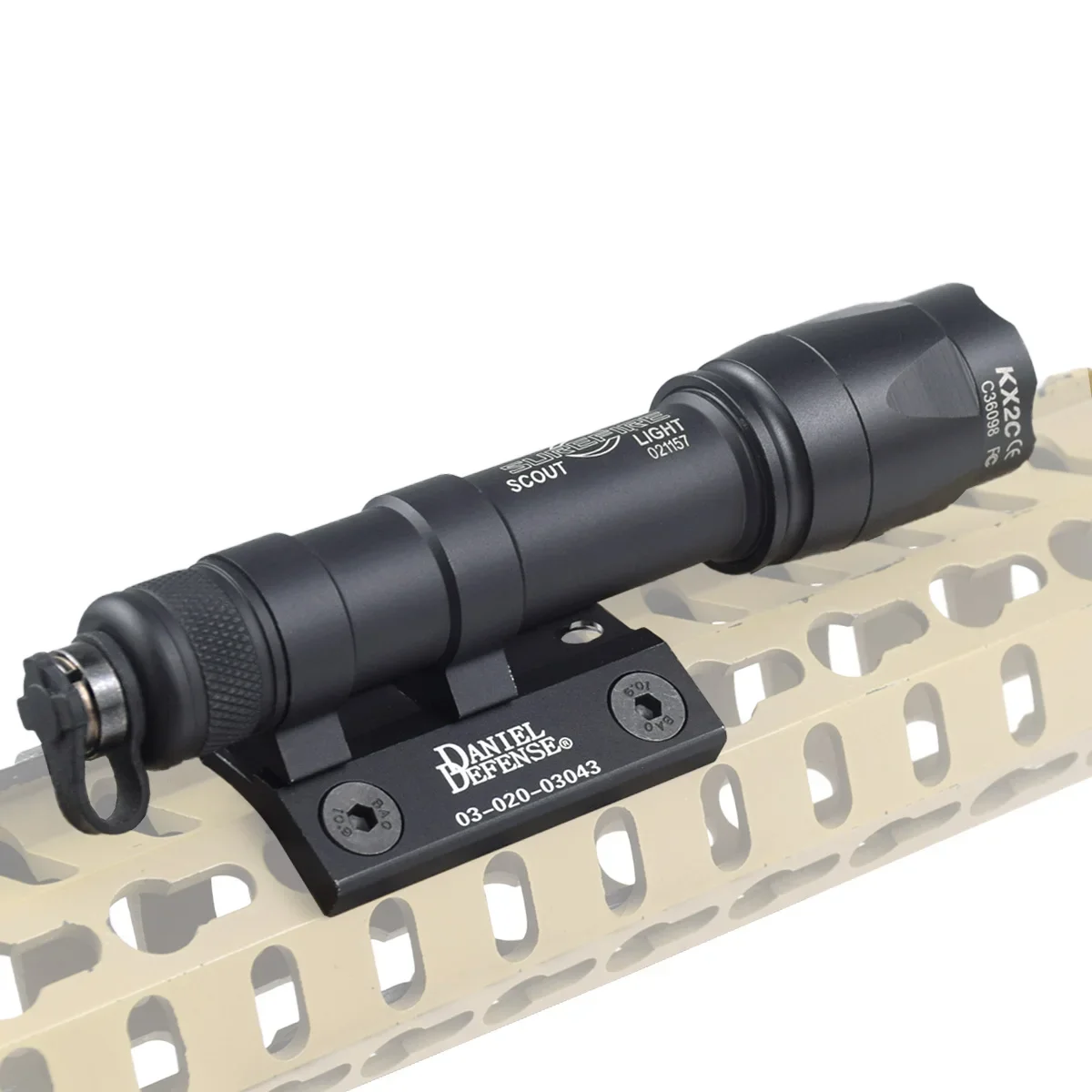 Surefir M300 M600 arma de luz de explorador placa de montaje lateral compensada cubierta de riel MOE M-LOK para Base de linterna soportes Airsoft caza - imagen 5