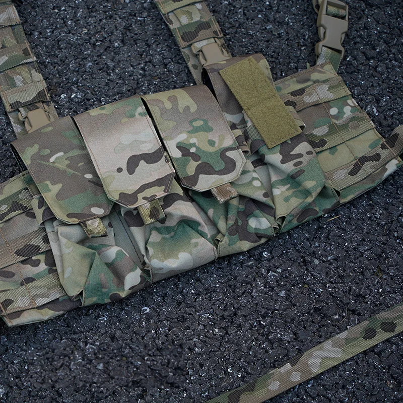 Lightlight-plataforma de pecho cuádruple táctica, bolsa para revista, chaleco colgante de aparejo de pecho cuádruple, 7,62/5,56/5,45 - imagen 3