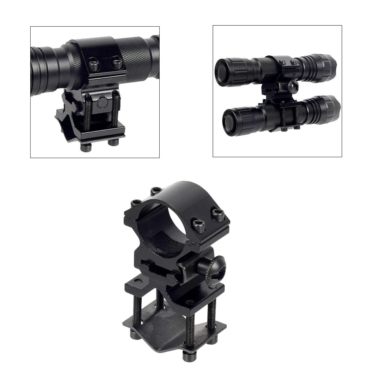 Abrazadera táctica de barril para escopeta – Soporte linterna y visor