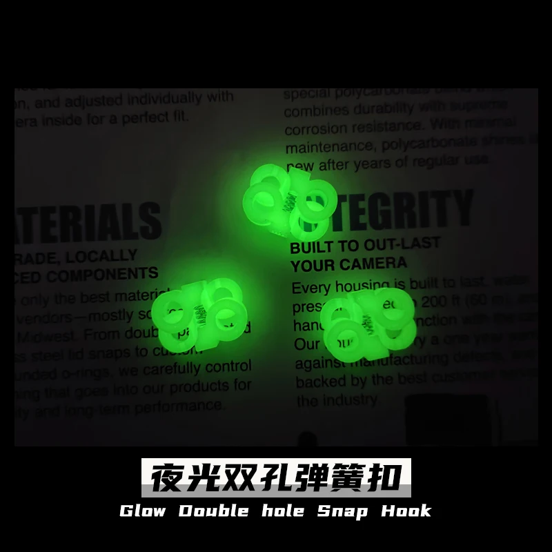 Brillo doble agujero gancho de presión hebilla de resorte luminosa hebilla de nariz de cerdo