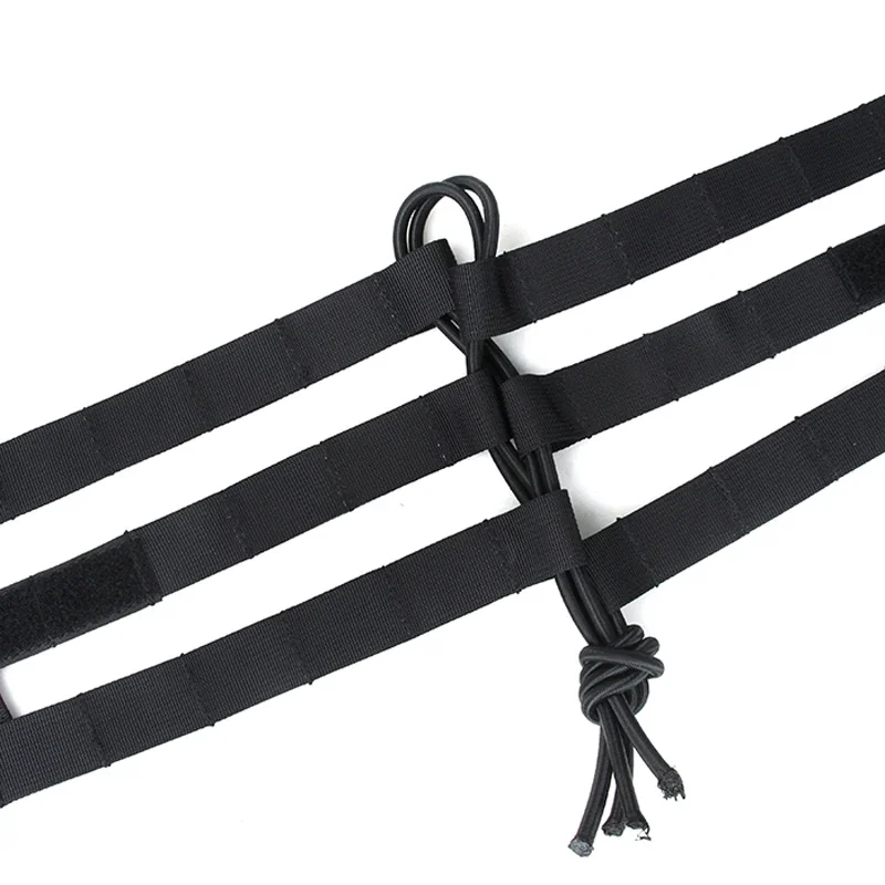 Chaleco táctico negro faja esquelética de 3 bandas con hebilla magnética automática de liberación rápida - imagen 3