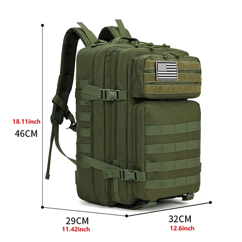 Mochila deportiva táctica de 45L, paquete de asalto del ejército Molle, paquete de asalto de 3 días, mochila de senderismo, mochila duradera para equipo al aire libre - imagen 2