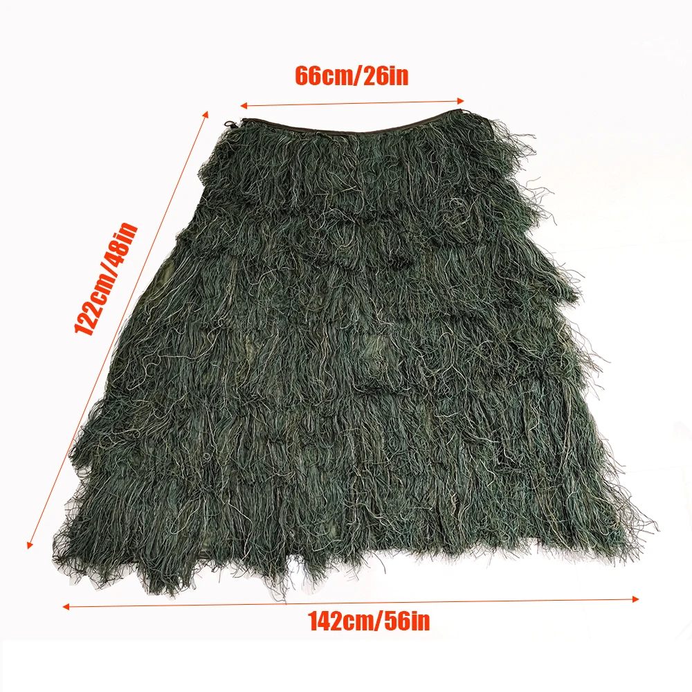 Poncho táctico Ghillie ligero para francotirador, Top para Airsoft, Paintball, traje de Poncho Ghillie, Woodland - imagen 2