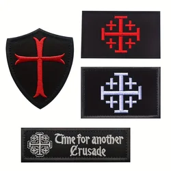 Parche bordado Cruz Malta – Insignia Velcro para Chaleco MOLLE