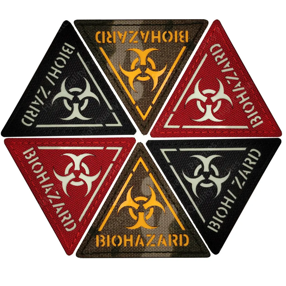 Paraguas equipo PVC bolsa pegatinas insignia brazalete Biohazard paraguas serie parche bordado militar parche para ropa costura - imagen 5