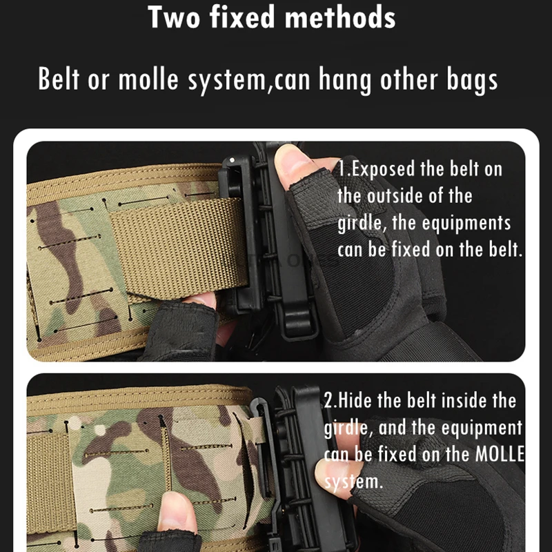 Cinturones CS Airsoft ajustables MOLLE caza tiro deportes cintura resistente hebilla de liberación rápida faja táctica de Paintball - imagen 5