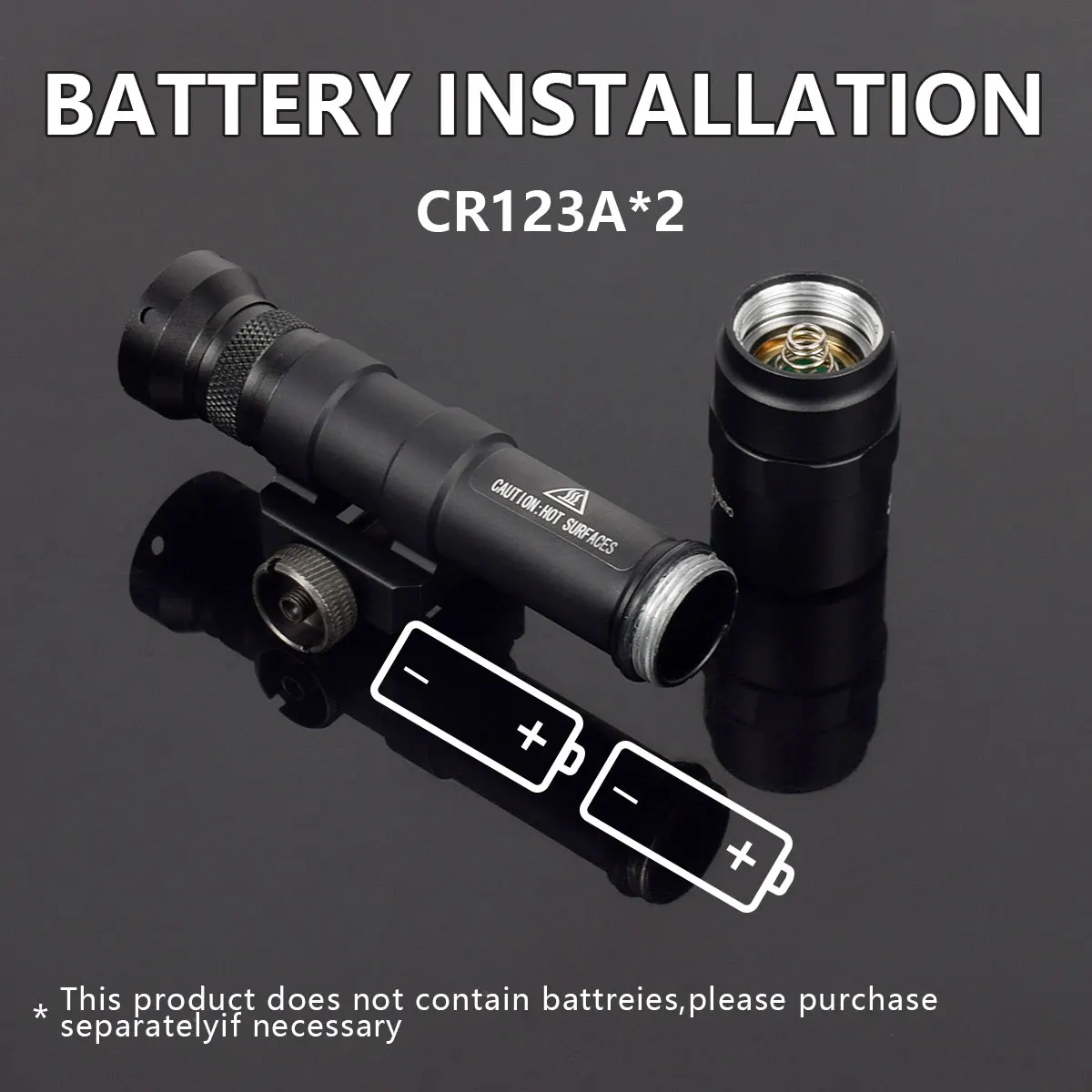 Linterna táctica Surefire M600 M600C Airsoft potente con botón de presión interruptor de doble función compatible con luz de armas de Rifle de riel de 20mm - imagen 4