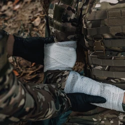 RHINO-vendaje elástico de crepé de 6/12 piezas, Kit de primeros auxilios, vendaje de gasa para heridas, vendaje de enfermería para cuidado de emergencia, deportes al aire libre