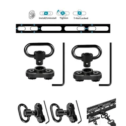 Giro 360° para eslinga táctica con enganche rápido universal