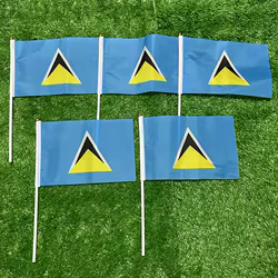 Bandera Santa Lucía de mano con asta – Eventos deportivos y decoración