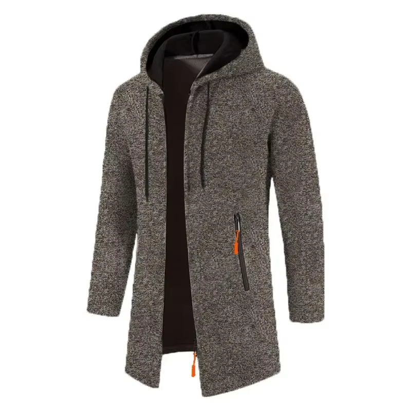 Sudadera con capucha y cremallera sobredimensionada negra hombre - imagen 5