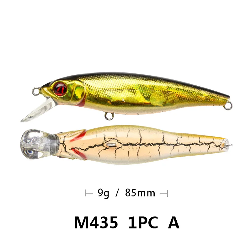 Señuelo de pesca Minnow agua de mar Artificial 8,5 cm 9,6g Fising Wobblers cebo para peces señuelo Jerkbait Swimbait trucha Lucio lubina Crankbait - imagen 3