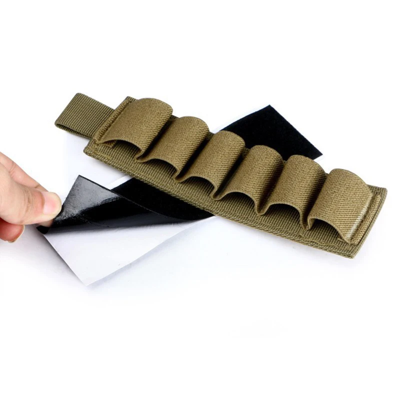 Soporte táctico para carcasa de escopeta redonda de 6 para exteriores, soporte de recarga de balas para pistola de municiones con pegatina de respaldo adhesivo para calibre 12 - imagen 4