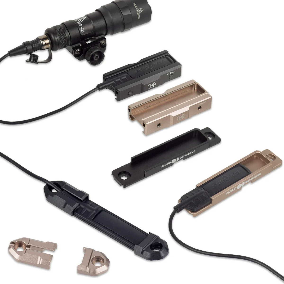 Armas tácticas, interruptor remoto, ranura de montaje compatible con riel de M-LOK, Panel de bolsillo CNC, Rifle Airsoft M300 M600, interruptor de presión de linterna