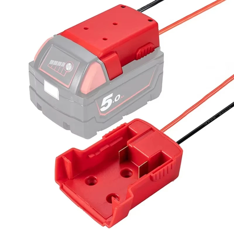 Adaptador de batería para Milwaukee, montaje de fuente de alimentación para batería de litio Milwaukee de 18V, conector de alimentación para juguetes robóticos de camiones RC - imagen 2