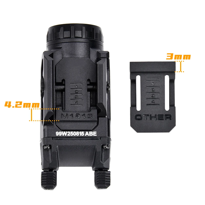 WADSN luz estroboscópica F2R MINI linterna táctica 700 lúmenes pistola luz LED blanca caza linterna potente lámpara exploradora para Airsoft - imagen 5