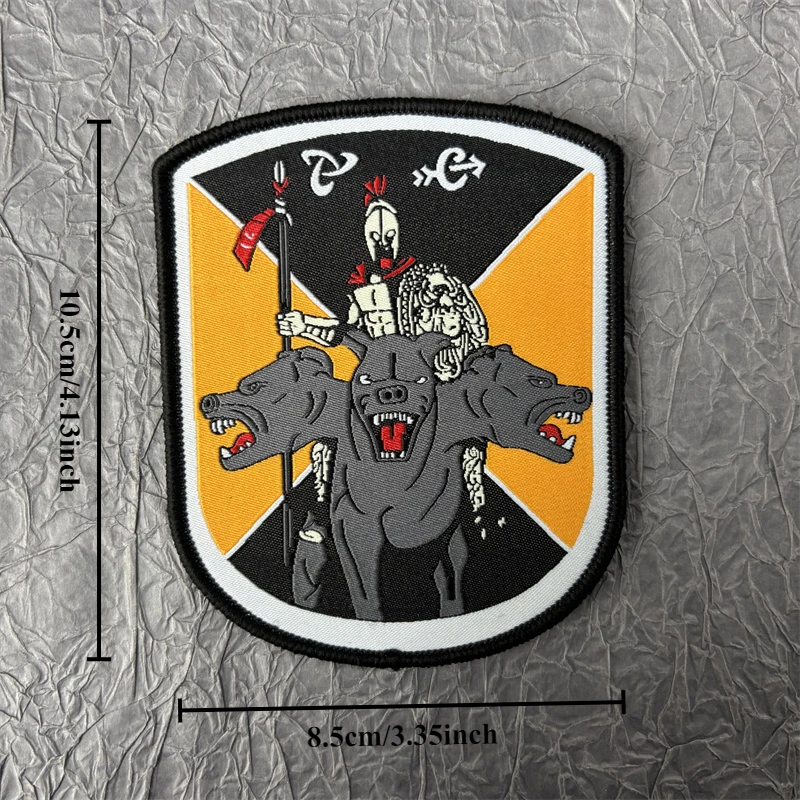 Parche de tela de caballo de granja misteriosa, parches militares con gancho y bucle, pegatina para mochila, insignias de moral táctica, apliques para ropa