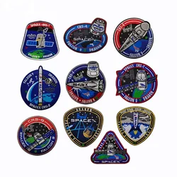 Parche bordado espacial - insignia de dibujos animados con Velcro