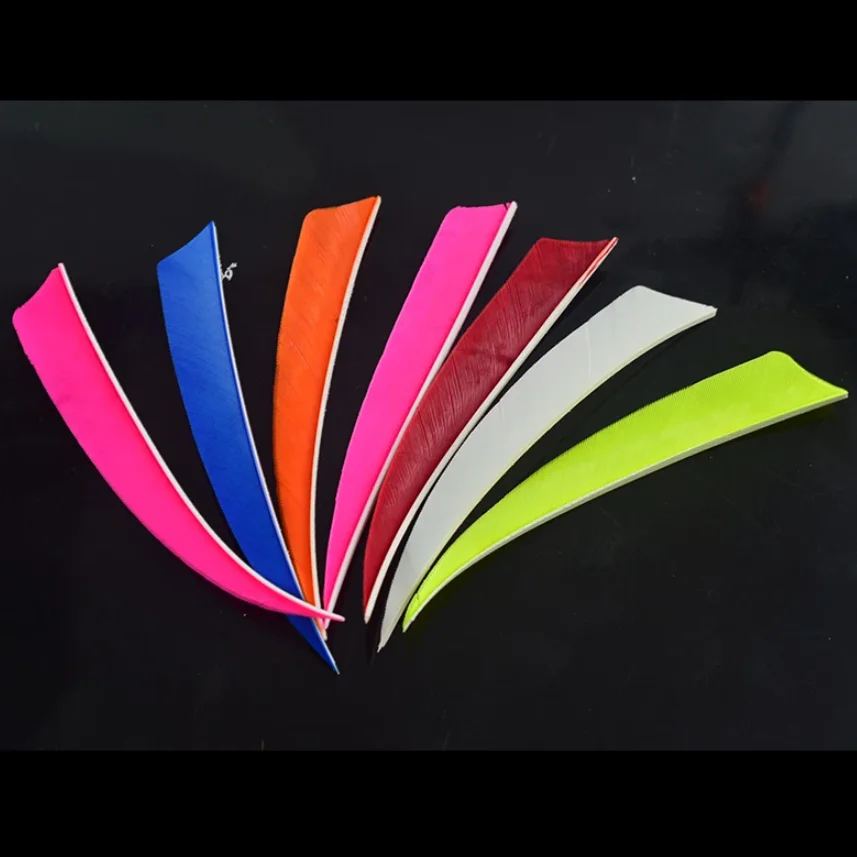 50 Uds. De alta calidad, 5 pulgadas, escudo de plumas, paletas cortadas, pluma de pavo, flechas DIY, flecha de pluma Real, plumas, paletas, arco, flecha - imagen 2