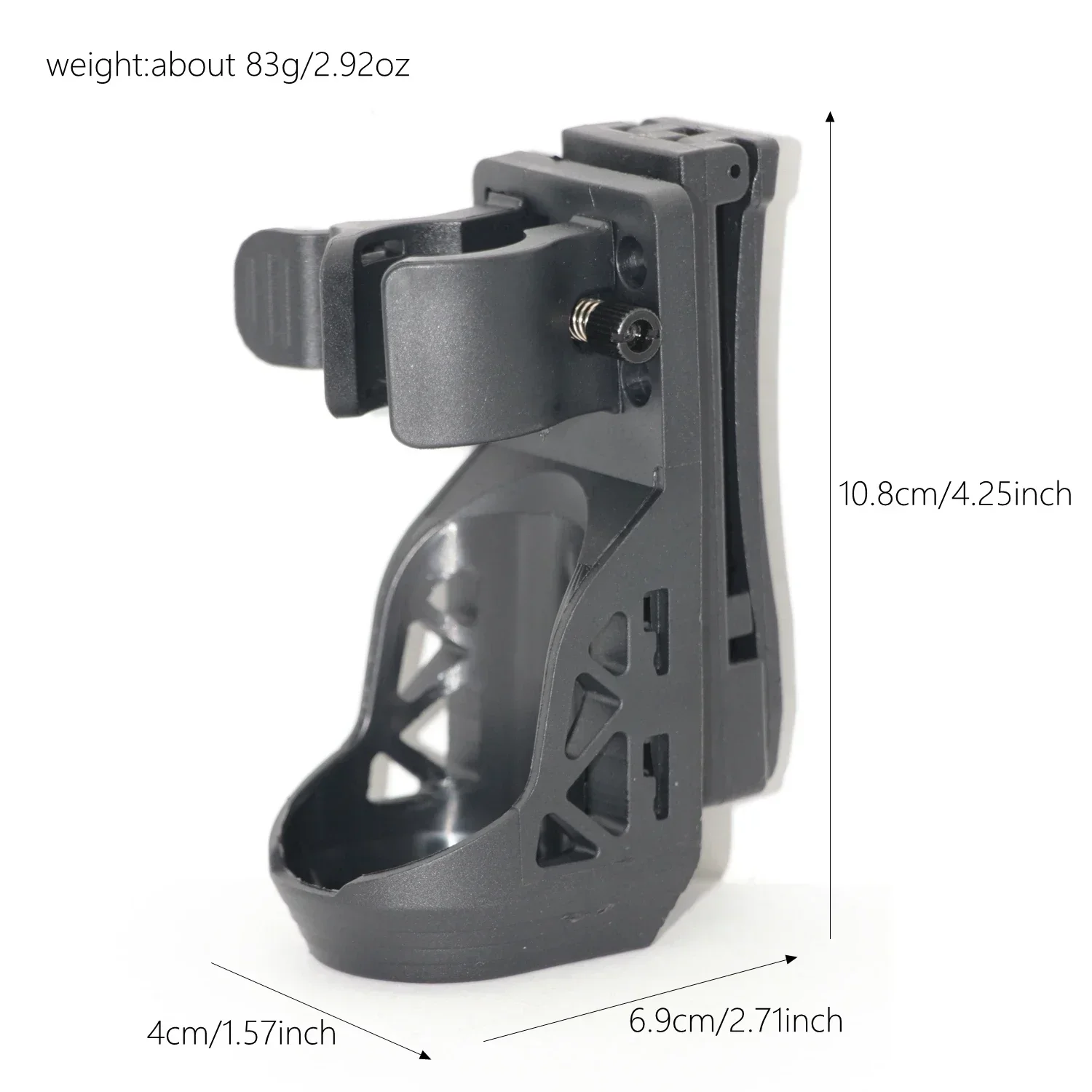 Estuche para linterna y sistema de bloqueo lateral de palanca, soporte giratorio para linterna, adecuado para accesorios Molle de 1 "-1,55" - imagen 2