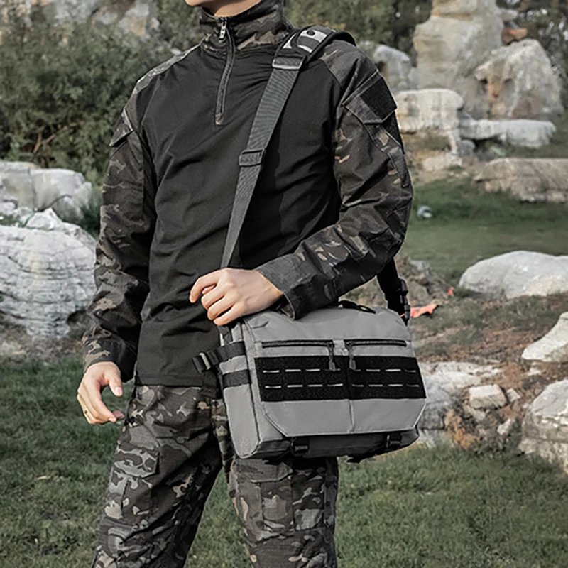 Bolsa de gimnasio tipo mensajero, deportes tácticos, escalada, Camping, desplazamientos, bolsos de hombro tipo bandolera, viajes al aire libre, negocios, tableta, iPad - imagen 2