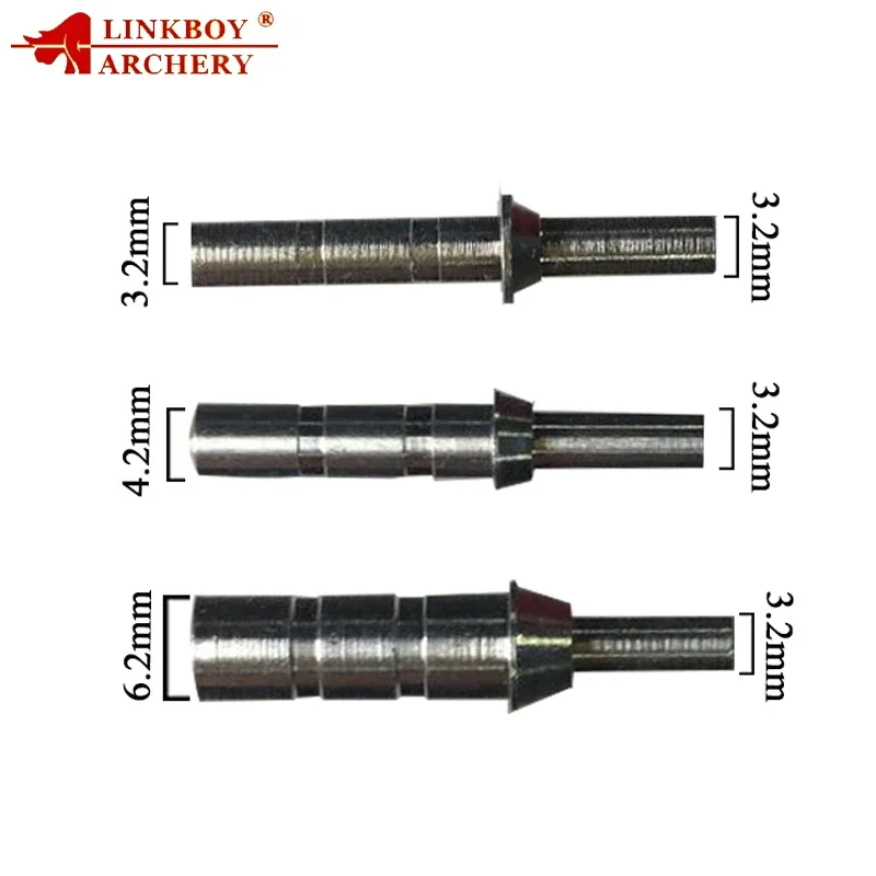 12 Uds tiro con arco flecha Pin Nocks ID3.2/4,2/6,2 MM carbono flecha eje compuesto arco recurvo caza tiro - imagen 2