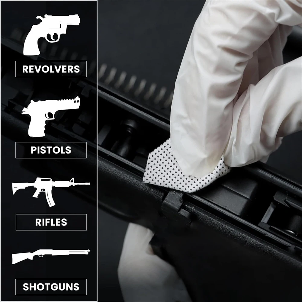 Parches de limpieza sin pelusa para pistolas y rifles – algodón - imagen 4