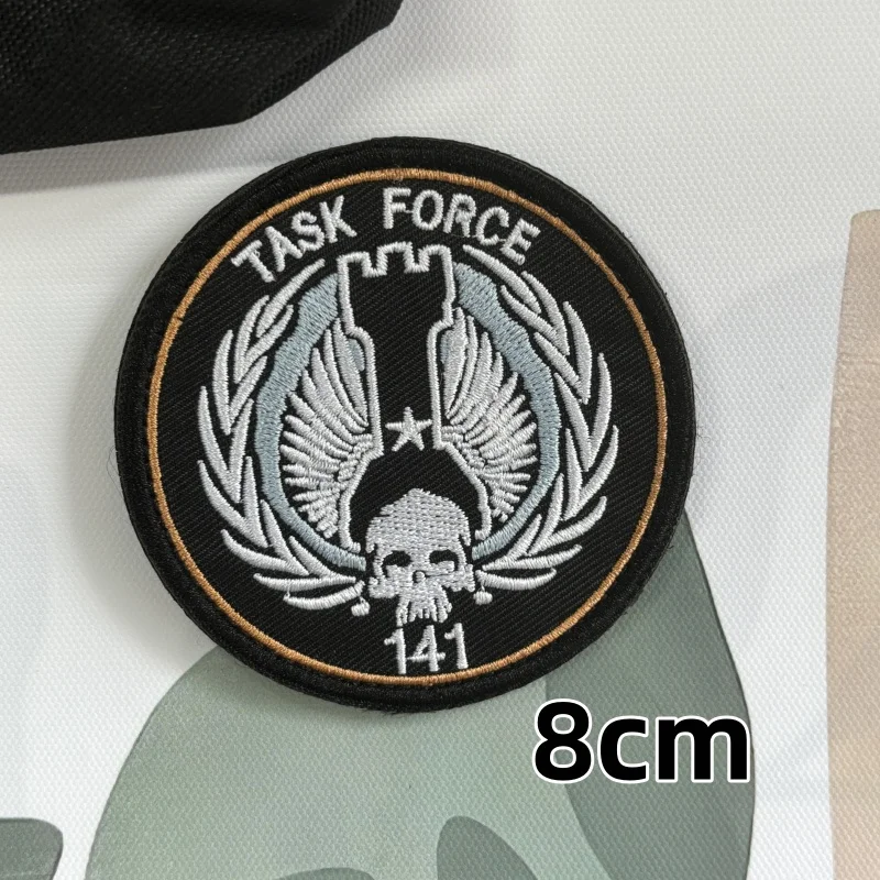 Parches tácticos Call of Duty para ropa, parche de gancho y bucle bordado, máscara de fantasma militar de PVC, insignias de moral en pegatinas para mochila - imagen 2