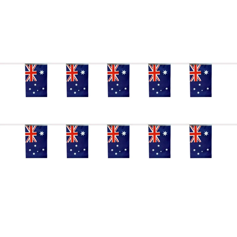 BANDERA DE SKY 14x21cm banderines de Australia 20 unids/paquete banderín cadena Banner Festival fiesta vacaciones para decoración - imagen 4