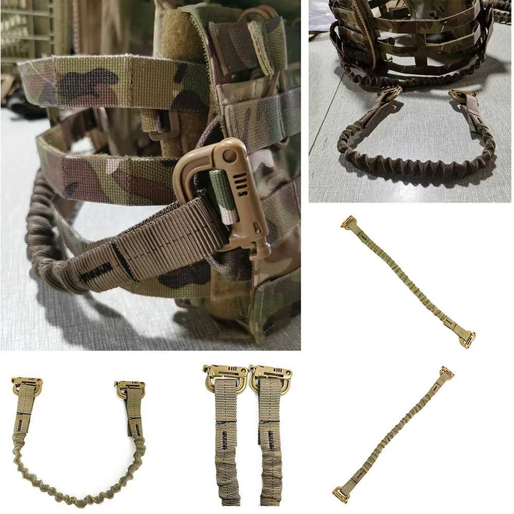 Deportes de caza al aire libre entusiastas militares táctico doble hebilla cuerda elástica armas captura anillo fijo lanzador fijo