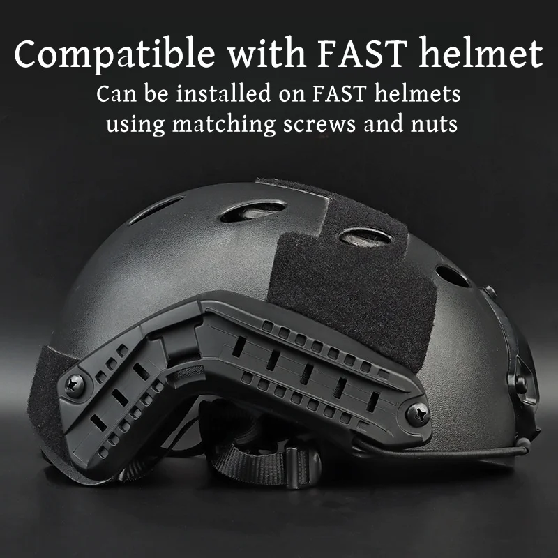 Riel de montaje de riel de guía lateral para casco rápido al aire libre, accesorios para casco, 1 Juego - imagen 3