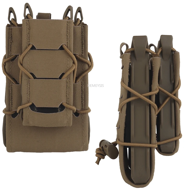 Bolsa Molle para revistas 5,56, 7,62 9mm, funda Mag para Rifle, pistola, estuche protector Magaizne para AR15 M4 AK, accesorios de caza, riñonera