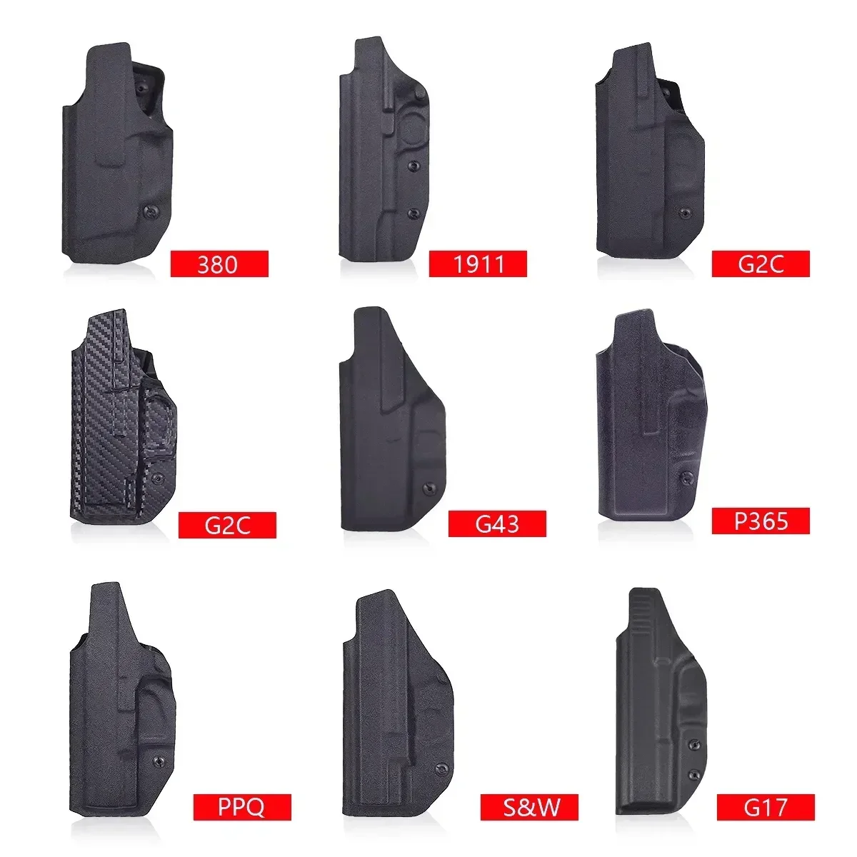 Funda táctica para Taurus G2c TH9 S & W Glock 17/22/31/43 Sig P365 Colt 1911, fundas para pistola IWB 9x19mm, funda para pistola de transporte oculto - imagen 4