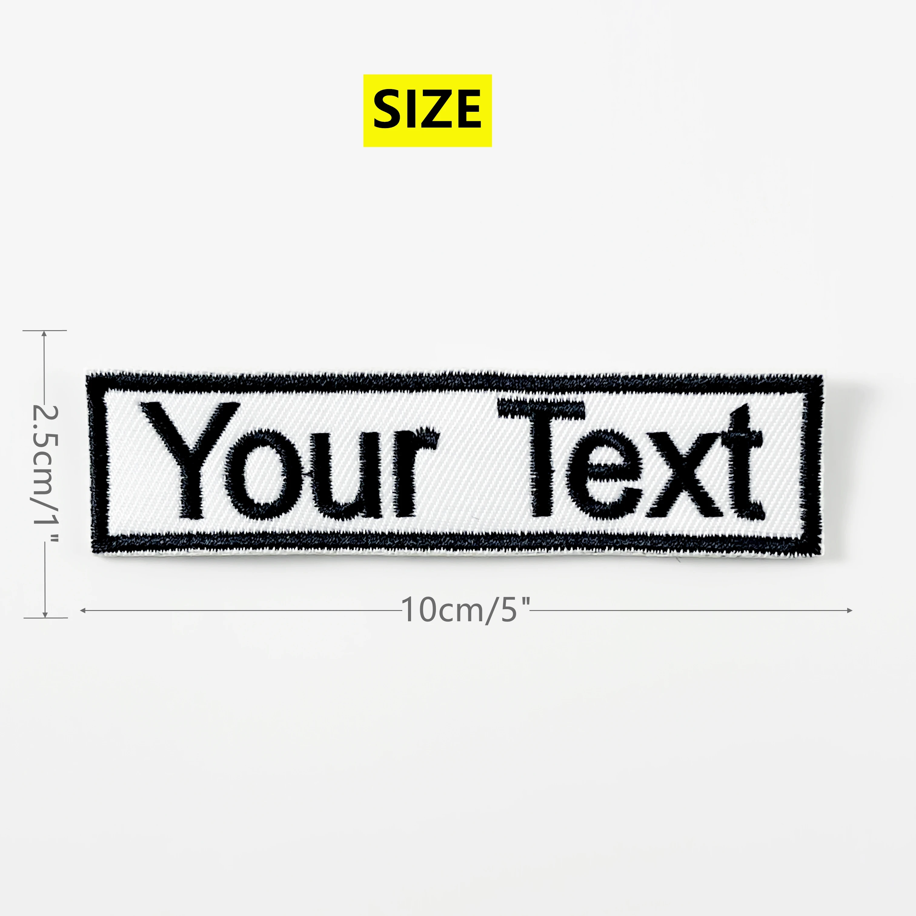 Parches personalizados personalizables, parches bordados con respaldo de hierro o gancho para ropa, gorros vaqueros, arnés, Color blanco - imagen 5