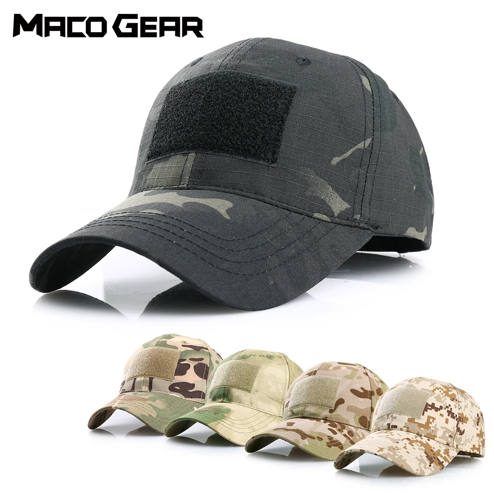 Gorra de béisbol de malla de camuflaje para hombre y mujer, sombrero táctico ajustable con Calavera, sombrilla, pesca, deportes, caza, senderismo, Snapback, Verano