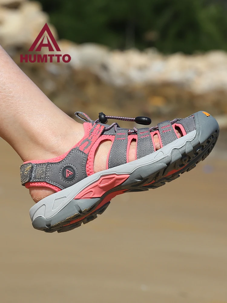 Sandalias HUMTTO, zapatos Upstream para exteriores para mujer, zapatos acuáticos, zapatillas para caminar, zapatos de playa ligeros de secado rápido, transpirables para hombre - imagen 3