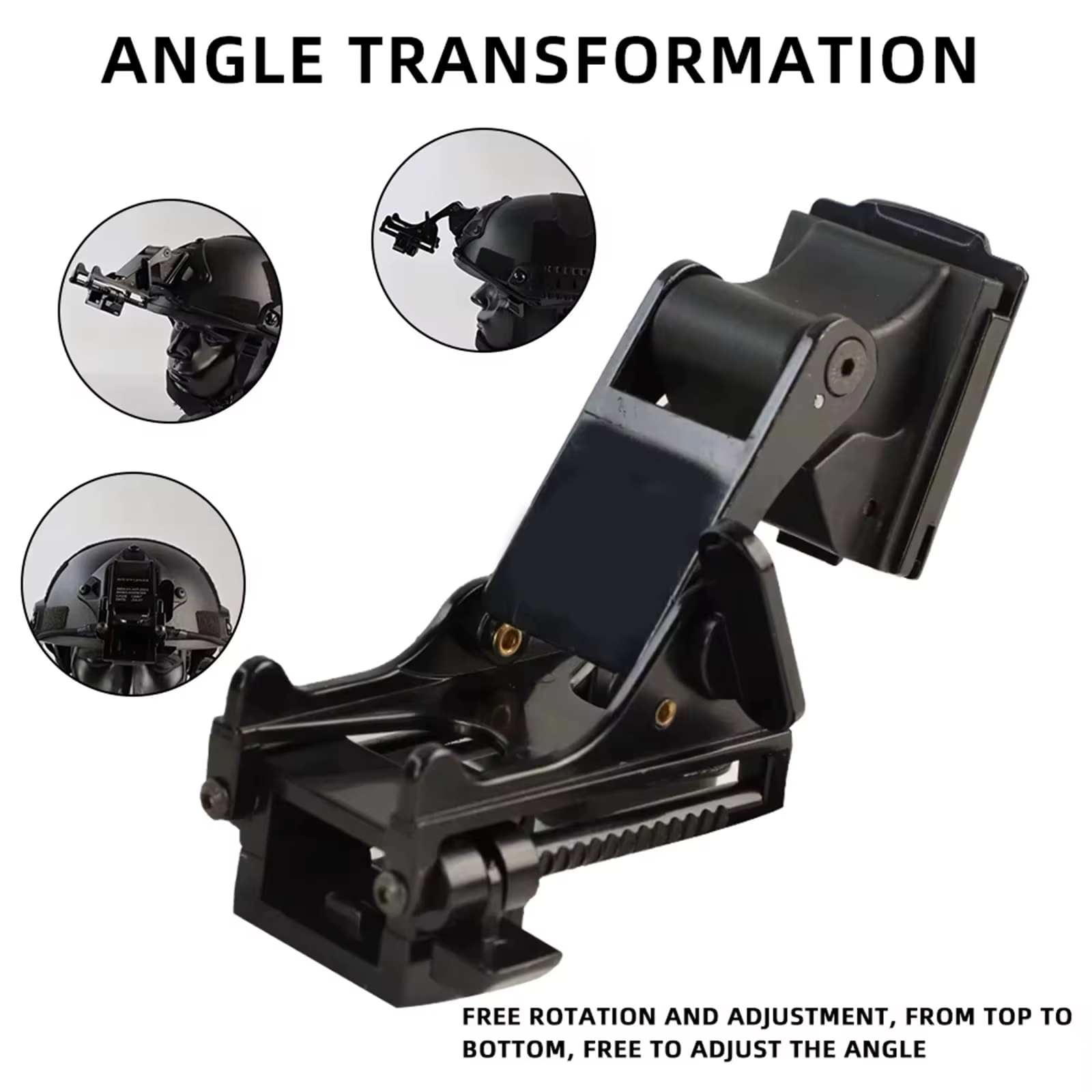 Soporte NVG metal para PVS-14/PVS-7 – Montura rápida casco MICH táctico - imagen 5