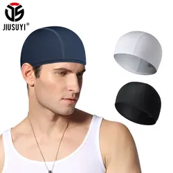 Gorros de ciclismo transpirables para hombre y mujer, gorros deportivos para correr, casco de bicicleta, forro de secado rápido, gorro elástico suave