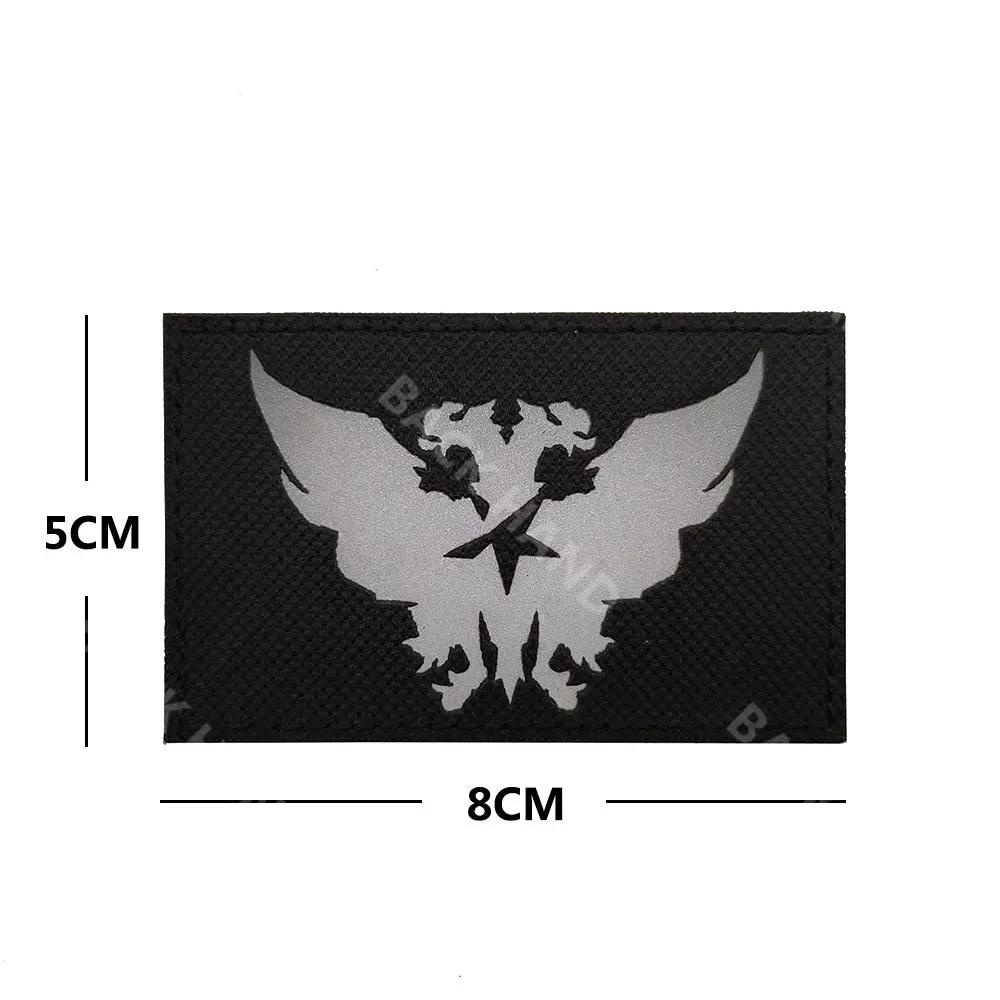Parches reflectantes IR Arknights, brazalete de caballero y cazador, insignia de moral táctica, parches de gancho y bucle para ropa, apliques para mochila - imagen 4