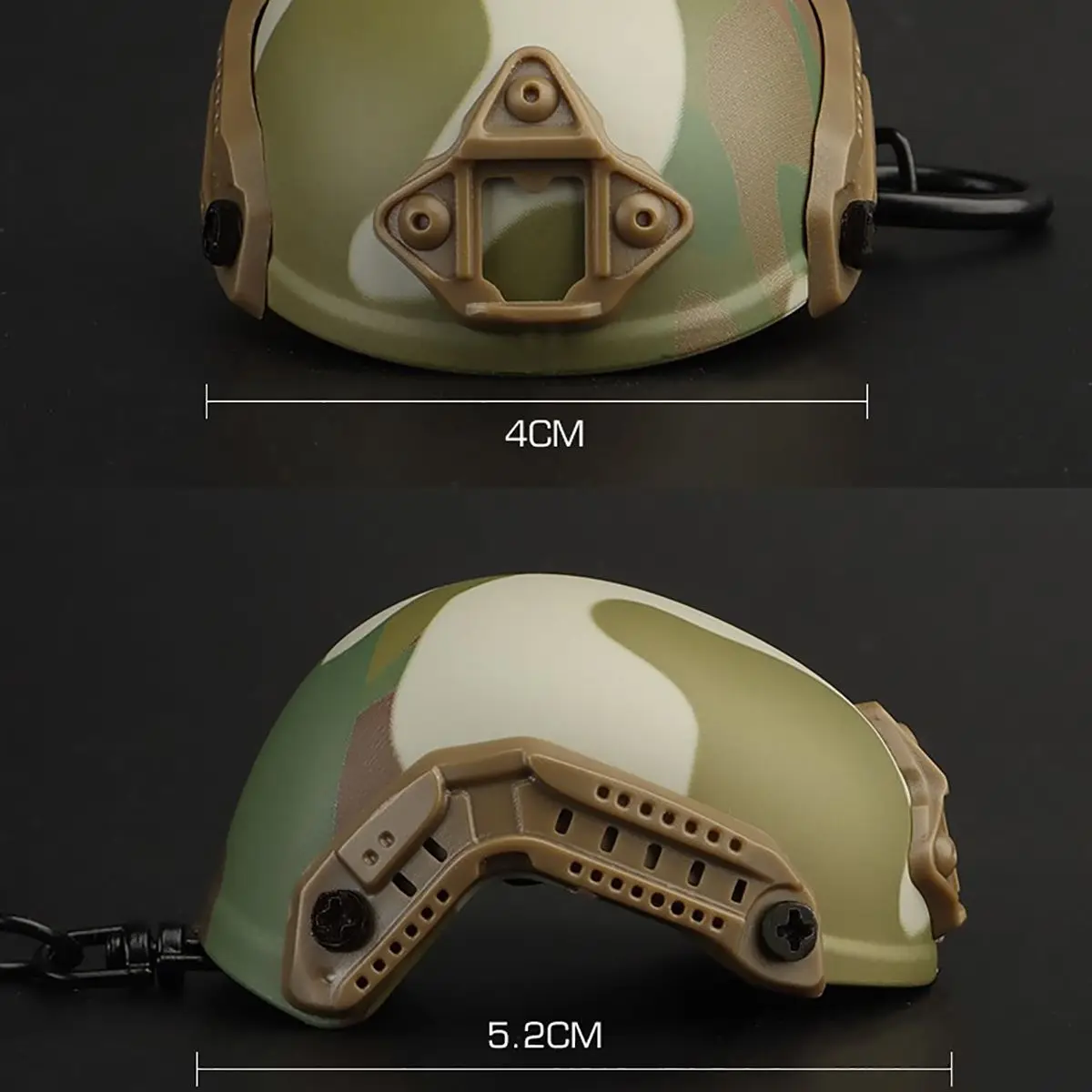 Abridor de botellas de cerveza, modelo de casco rápido, apariencia divertida, llavero de ventilador militar táctico, Mini llavero táctico con encanto de mochila - imagen 5