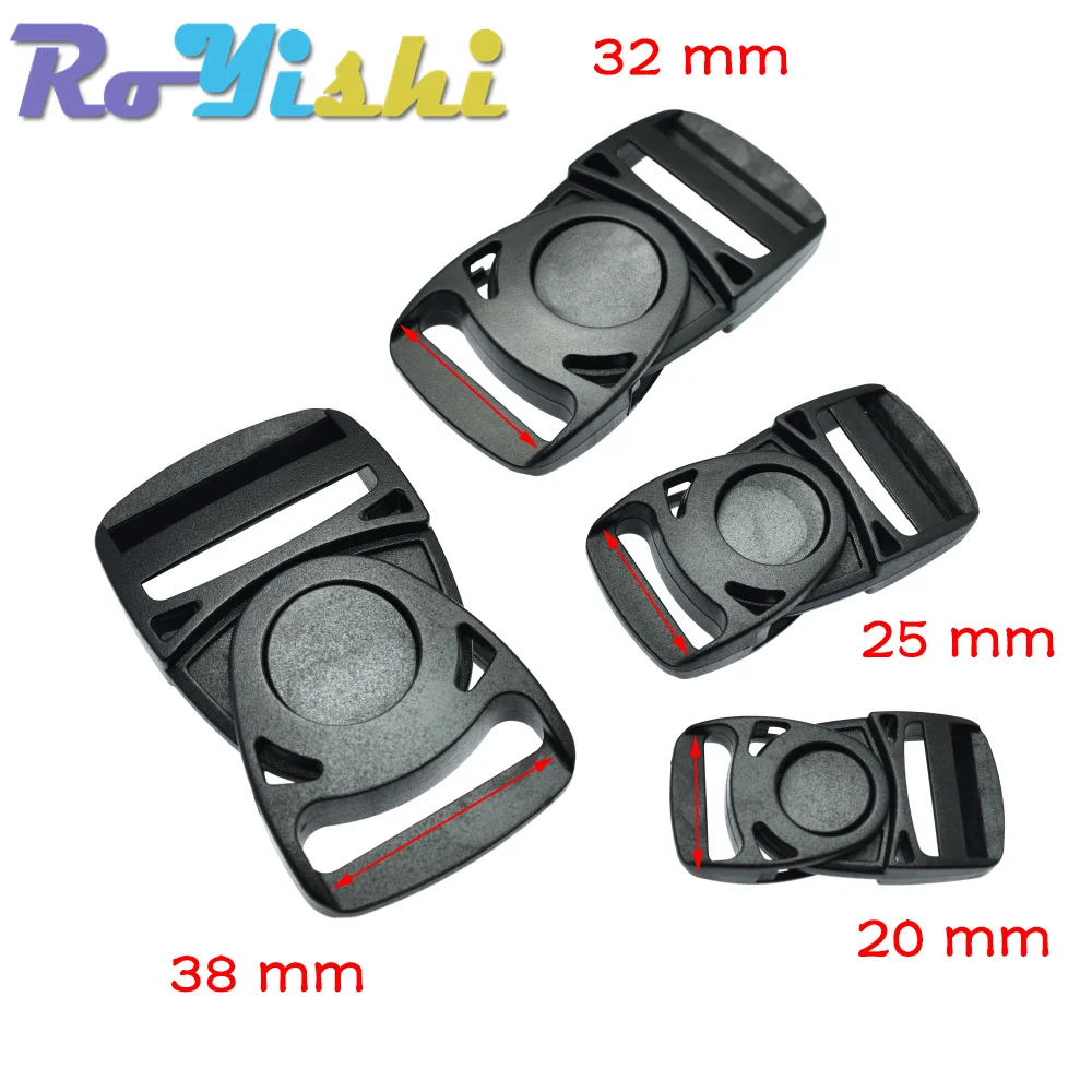 Hebillas centrales de liberación lateral de plástico, correas para mochila estilo giratorio con cabezal oscilante, correas de 20mm, 25mm, 32mm y 38mm - imagen 3
