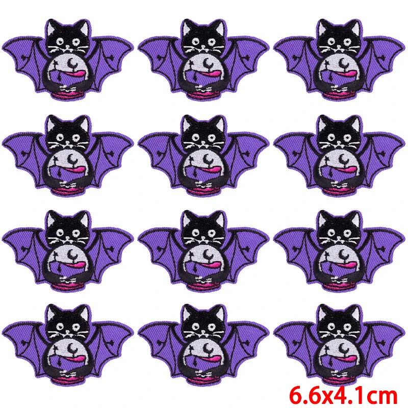 10 unids/lote parches bordados de dibujos animados de Anime para ropa Animal fusible/parche de costura letras proverberación hierro en parches en la ropa - imagen 4