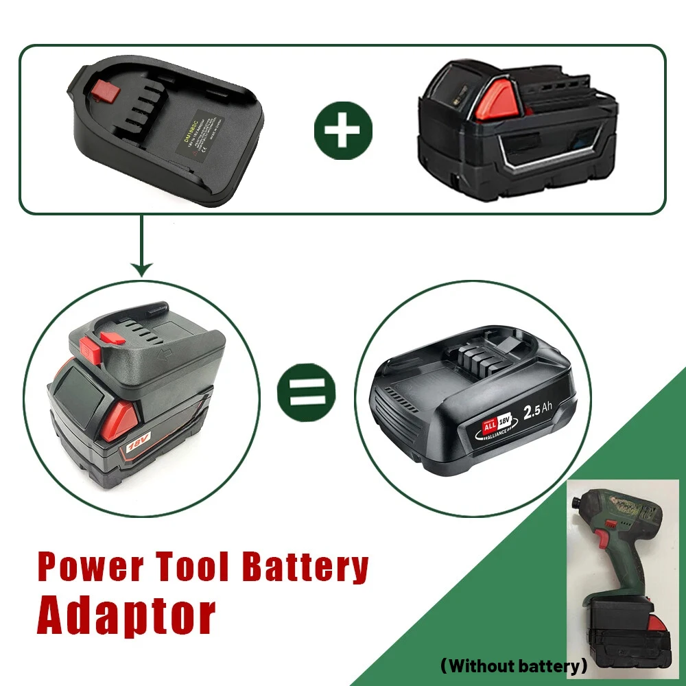 Adaptador convertidor de batería de iones de litio para Dewalt para batería de iones de litio Milwaukee de 18V utilizada para herramienta eléctrica Bosch C de 18V - imagen 5