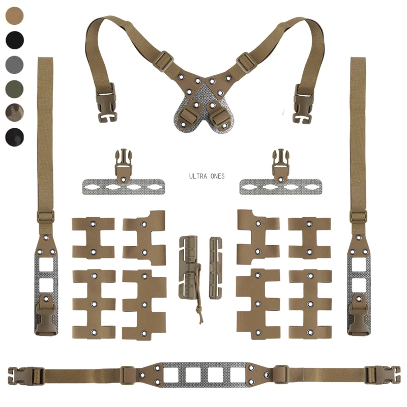 Plataforma de pecho Modular de caza táctica, sistema MOLLE de colocación libre, chaleco, placa de pecho para juego CS, accesorios de caza