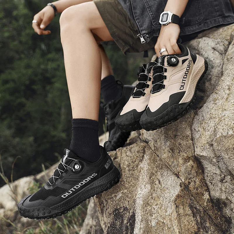 CAMSSOO-zapatos de senderismo de malla para hombre y mujer, botas de Trekking al aire libre, zapatos de tobillo de agua de montaña para turismo, zapatillas de escalada transpirables - imagen 5
