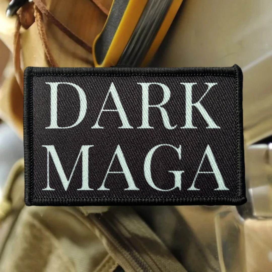DARK MAGA Trump Elon Musk insignia de moral táctica impresión parches de gancho y bucle brazalete del ejército militar pegatina para mochila - imagen 5