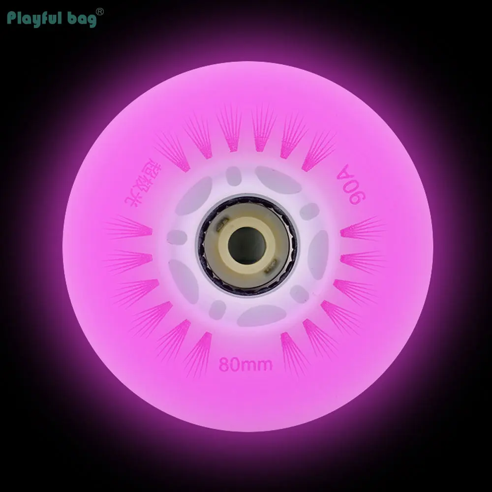 90A Inline Skates Flash Wheels 80-110MM Roller Skate Shoes PU Wheel Accessories Wear-resistant AMB294 - imagen 4