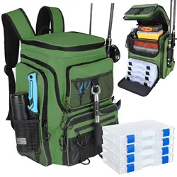 Mochila táctica 42L impermeable con correas MOLLE y compartimento pesca