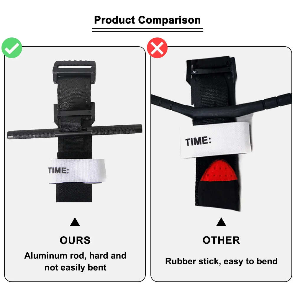 Torniquete táctico de emergencia, varilla de aluminio, operación con una sola mano, suministros de primeros auxilios giratorios, vida de rescate, herramienta de supervivencia al aire libre - imagen 3
