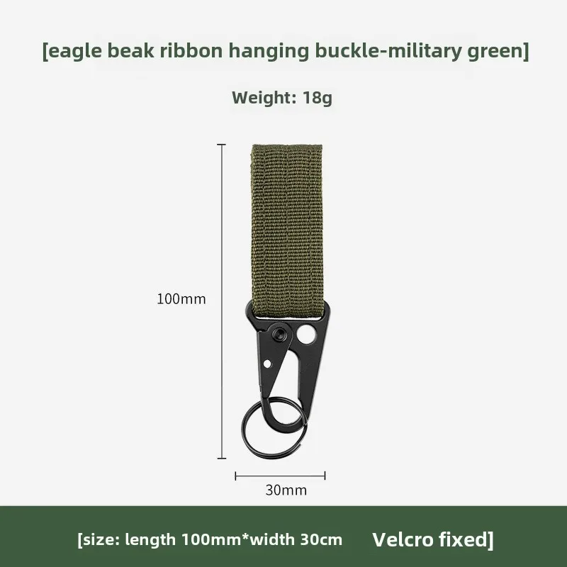 Hebilla colgante táctica Molle, correas de nailon, mosquetón, cinturón, llavero triangular para escalada al aire libre, accesorio de herramienta de Camping, 2 uds. - imagen 5